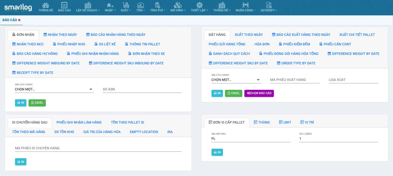 Phần mềm quản lý kho Smartlog